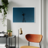 Tirage photo d'art d'une éolienne sous les étoiles à Sourniac « L'Ombre du héron » imprimé sur papier baryté.