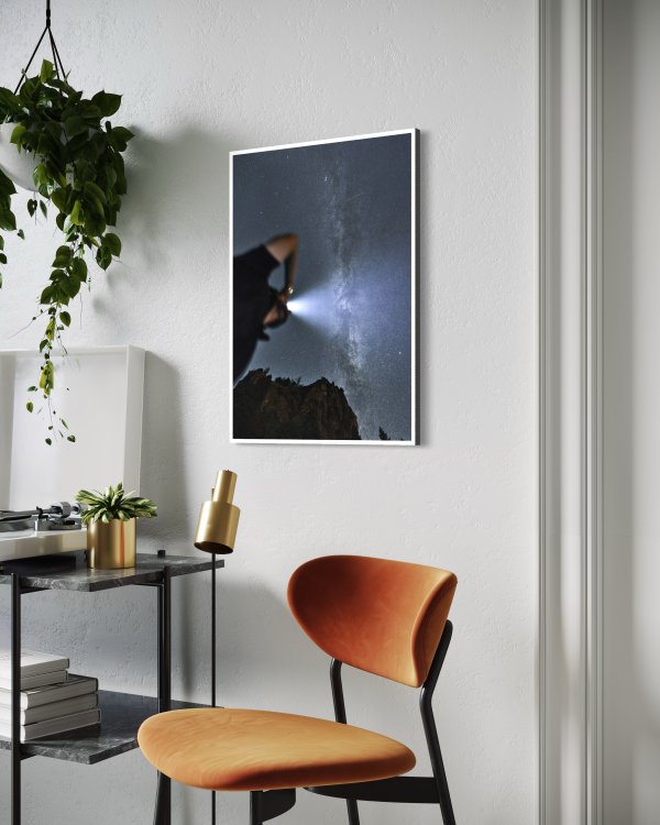 Vagabondage Tirage photo d'art d'un portrait avec la voie lactée vers le puy mary dans le Cantal « Vagabondage » imprimé sur papier baryté.